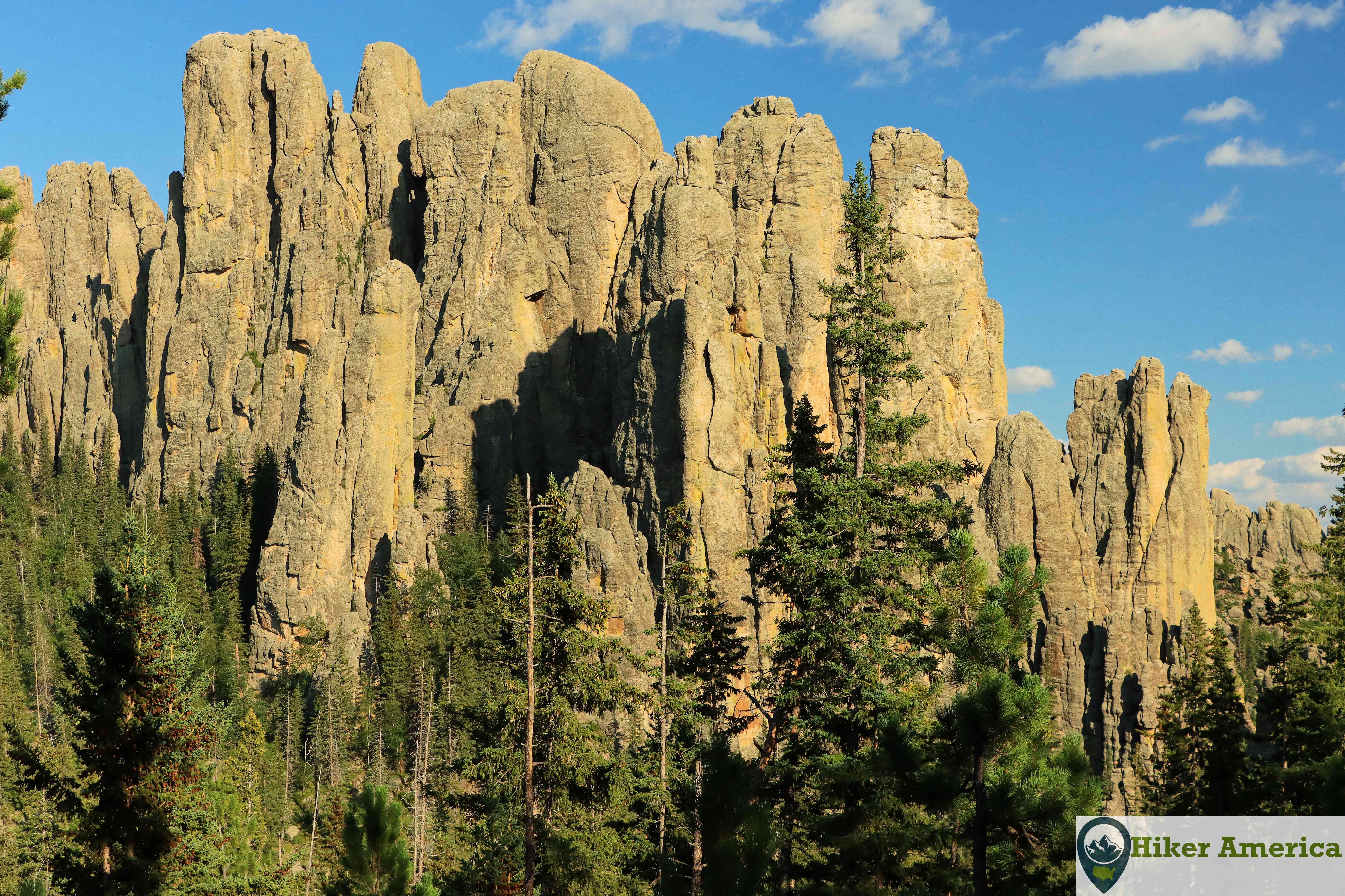 A views of the Cathedral Spires from the Little Devils Tower Trail.